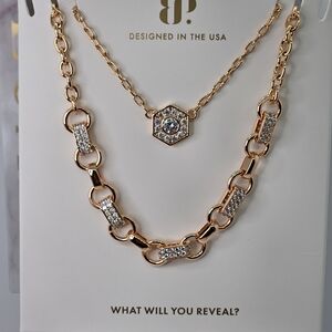 BP Gold and Silver Necklace Set